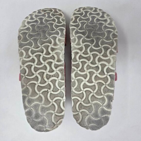 BIRKENSTOCK SYDNEY SHINY SNAKE PRINT PINK SANDALS WOMENS SIZE 9 EU 40 NARROW - Picture 8 of 8
